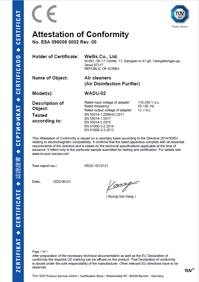 CE EMC Certificate