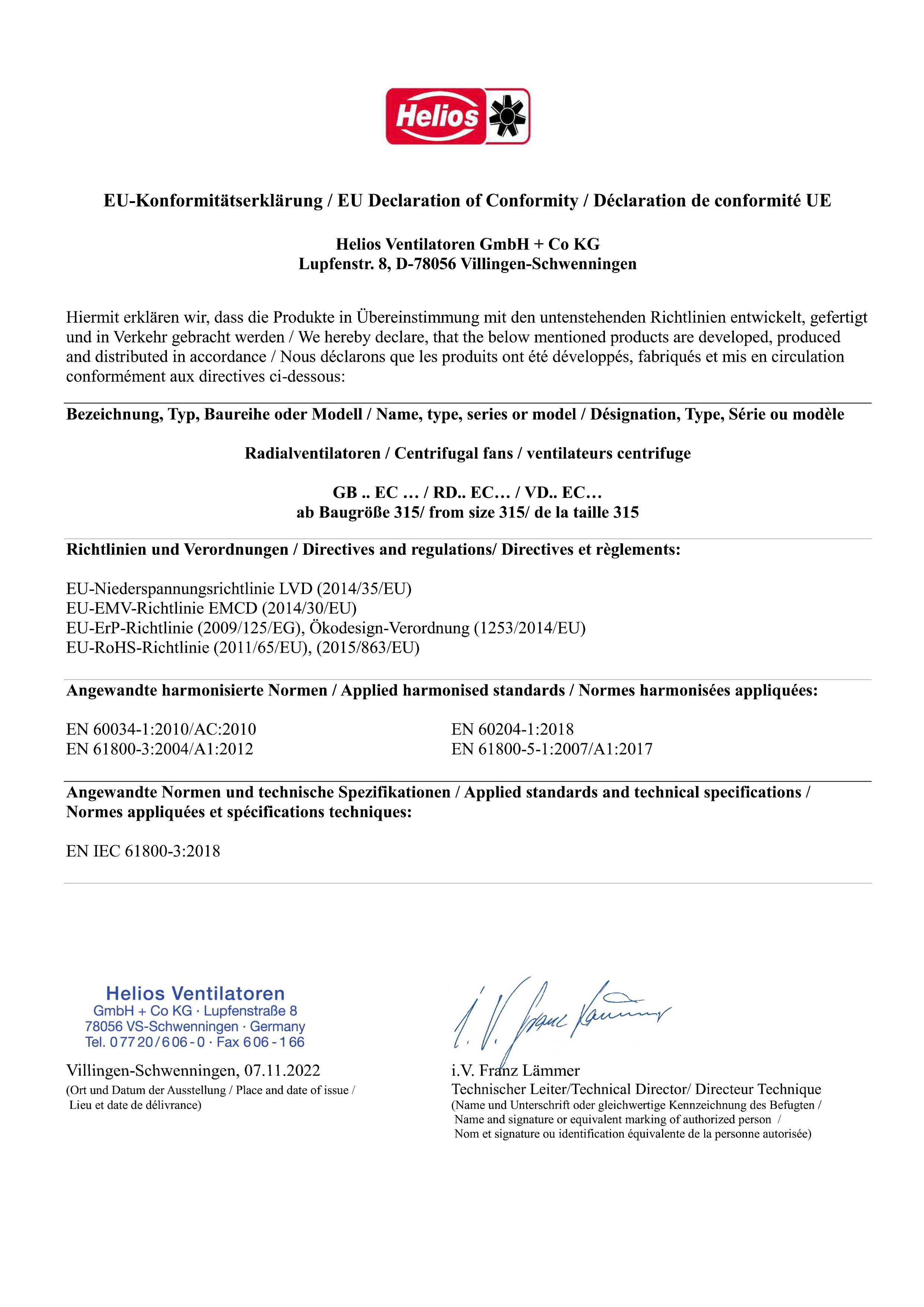 DECLARATION of CONFORMITY "GBW/GBD-EC/T120"